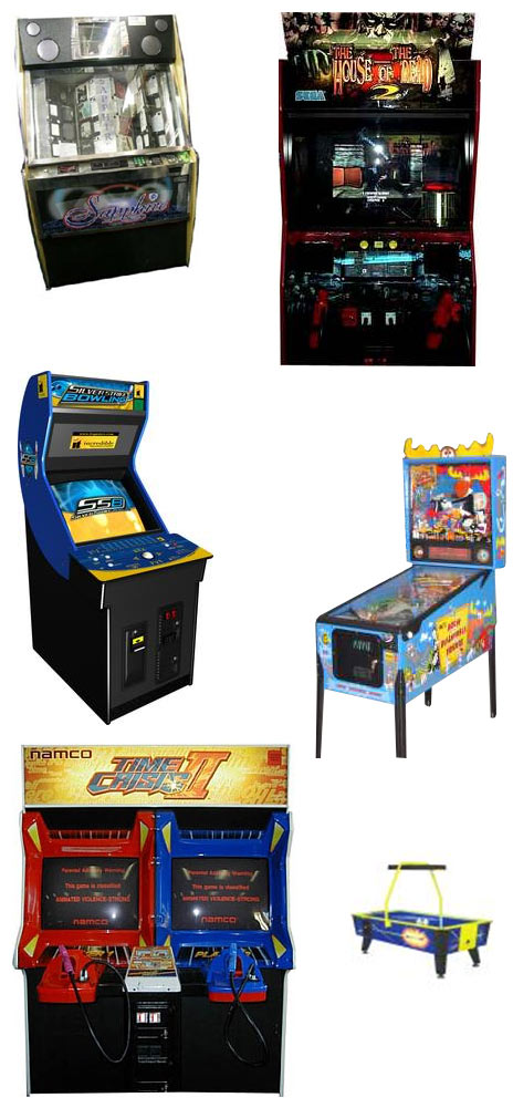Pinball, arcade games, and juke boxes for sale